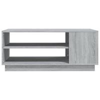 Salontafel 102x55x43 cm bewerkt hout grijs sonoma eikenkleurig - thumbnail