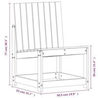 3-delige Loungeset massief grenenhout wasbruin - thumbnail