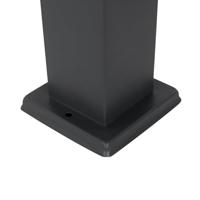 QAZQA Buitenlamp donkergrijs 80 cm met stopcontact IP44 - Malios - thumbnail