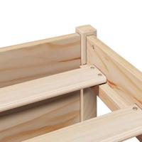 Bed met boekenkast zonder matras massief grenenhout 180x200 cm - thumbnail