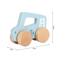 Small Foot - houten duwautootje blauw - thumbnail