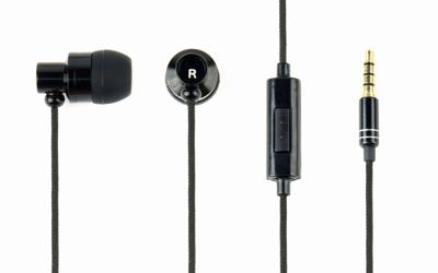In-Ear oordopjes 'Paris' zwart met microfoon In-Ear oordopjes 'Paris' zwart met microfoon