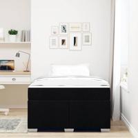 Bedframe Zwart 120 x 190 cm Stof - thumbnail