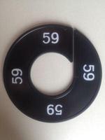 Maatring 9cm zwart/wit 59 - thumbnail