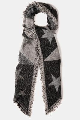 Ulla Popken Sjaal, sterrendessin, franjes - Grote Maten