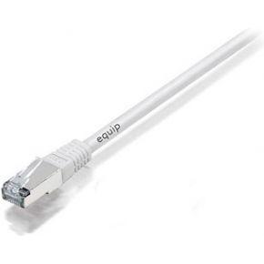 Equip 605517 RJ45 Netwerkkabel, patchkabel CAT 6 S/FTP 0.50 m Wit Vergulde steekcontacten 1 stuk(s)