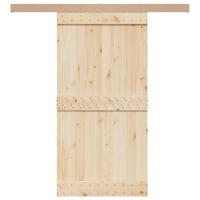 VidaXL Beslagset schuifdeur 200 cm aluminiumlegering zilverkleurig - thumbnail