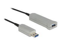 DeLOCK 20m USB3.0-A + USB Micro-B/USB3.0-A USB-kabel 3.2 Gen 1 (3.1 Gen 1) USB A USB A/Micro-USB B Zwart, Zilver - thumbnail
