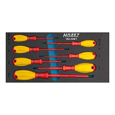 HAZET Schroevendraaierset - geïsoleerd 163-229/7 - Kruiskop profiel PH, Sleufprofiel - 7-delig - 0,4 x 2,5 - 0,8 x 4 - PH1 - PH3 HAZET Schroevendraaierset - geïsoleerd 163-229/7 - Kruiskop profiel PH, Sleufprofiel - 7-delig - 0,4 x 2,5 - 0,8 x 4 - PH1 - PH3