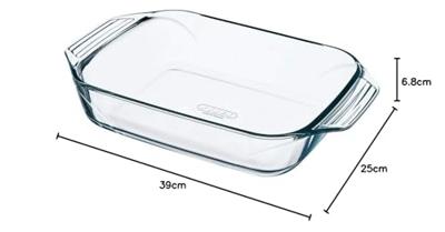 Pyrex ovenschaal 39x25cm 3,8L glas