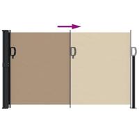 Windscherm uittrekbaar 120x600 cm taupe - thumbnail