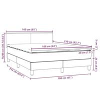Boxspring met matras fluweel donkerblauw 160x210 cm - thumbnail