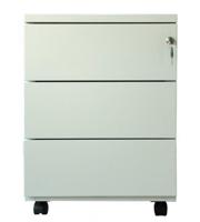 Mobiele ladenblok, 3 laden, wit - thumbnail