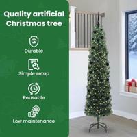 VidaXL Kunstkerstboom groen 240 cm pvc en staal en kunststof - thumbnail