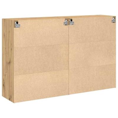 Wandkast 2 pcs artisanaal eikenkleurig 69.5 x 34 x 90 cm