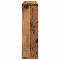 Wandschap 85x16x52,5 cm bewerkt hout oud houtkleurig - thumbnail