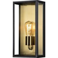 Konstsmide Carpi schwarz/messing 7349-758 Buitenlamp (wand) E27 Zwart, Messing - thumbnail