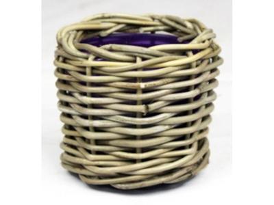 Drypot rotan d14h14cm grijs Van der Leeden - Van der leeden