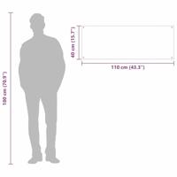 VidaXL Keuken spatscherm donkergrijs 110 x 40 cm gehard glas - thumbnail
