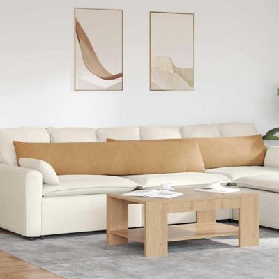 VidaXL Sofa kussens 2 stuks bruin 200 x 40 cm cordstof
