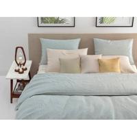 Zo Home Dekbedovertrek Katoen Lino Linnen Look mint green - thumbnail