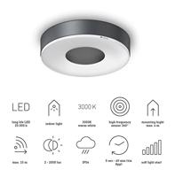 Steinel 078782 INNENLEUCHTE RS 200 SC LED-plafondlamp met bewegingsmelder LED LED vast ingebouwd 17.1 W Antraciet-grijs - thumbnail