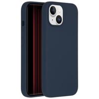 Accezz Liquid Silicone Backcover iPhone 15 Telefoonhoesje Blauw - thumbnail