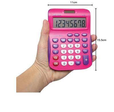 Maul MJ 550 Bureaurekenmachine Pink Aantal displayposities: 8 werkt op batterijen, werkt op zonne-energie (b x h) 155 mm x 11 mm