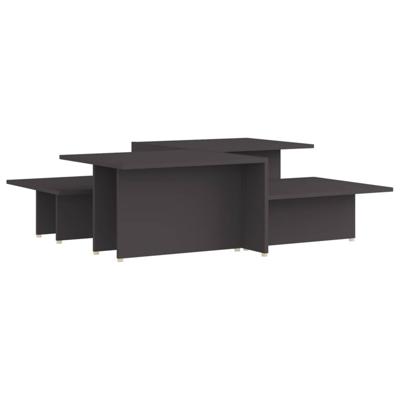 Salontafels 2 st 111,5x50x33 cm bewerkt hout grijs