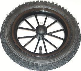 Aanhangwagen-wiel m/band 12" gespaakt 502975 mini boy