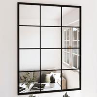 VidaXL Wandspiegels 3 st 80x60 cm metaal zwart - thumbnail