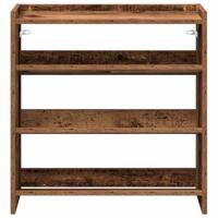 Schoenenrek 60x25x62 cm bewerkt hout oud houtkleurig - thumbnail
