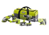 Ryobi R18CK4E-242S | 4-delig ONE+ 18V Accu Combokit 5133004757 - thumbnail