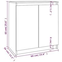 Bijzetkast 60x36x65 cm massief grenenhout - thumbnail