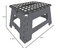 Opstapkruk proplus inklapbaar 290x215x220mm grijs - thumbnail