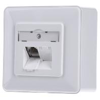 Metz Connect 130C381002-I Netwerkdoos Inbouw (in muur) Inzet met centraalstuk en frame CAT 6A 2 poorten Zuiver wit