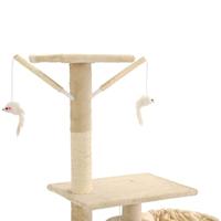 VidaXL Kattenkrabpaal met sisal krabpalen 230-250 cm beige - thumbnail