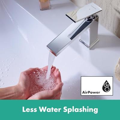 Hansgrohe Tecturis E fonteinkraan 80 met rechte greep voor koud water of vooraf ingestelde watertemperatuur zonder waste, chroom Hansgrohe Tecturis E fonteinkraan 80 met rechte greep voor koud water of vooraf ingestelde watertemperatuur zonder waste, chroom