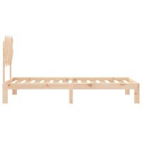 Bedframe met hoofdbord massief hout - thumbnail