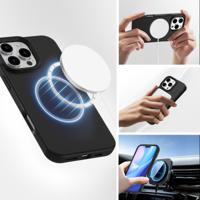 4Smarts Silicone Case Cupertino Backcover Apple iPhone 16 Pro Zwart Inductieve lading - thumbnail
