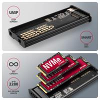 AXAGON EEM2-SD2 Externe behuizing voor M.2 PCIe NVMe SSD 10 GBit/s EEM2-SD2 - thumbnail