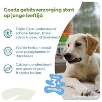 Onze Puppysnacks ondersteunen de orale gezondheid van uw puppy: ze zijn ontworpen om tandplak en tandsteen tegen te gaan. Verkrijgbaar in twee vormen waar uw puppy dol op zal zijn, en in twee maten. - thumbnail