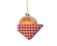 Ornament glas l10b10h2 cm mlt a3 3st kerst Decoris - Decoris - thumbnail