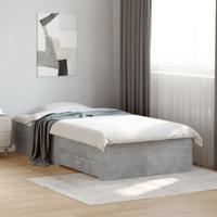 Bedframe met lades bewerkt hout betongrijs 100x200 cm - thumbnail