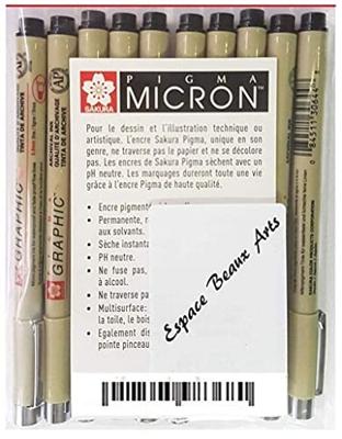 Sakura pigma micron etui 3 fineliners zwart | 6 stuks