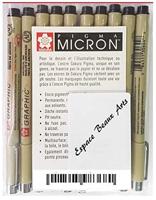 Sakura pigma micron etui 3 fineliners zwart | 6 stuks - thumbnail