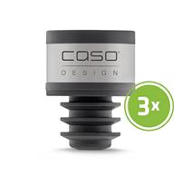 Caso WineLock Vaccum Aroma Wijnslot 3 Stuks Zwart/Zilver - thumbnail