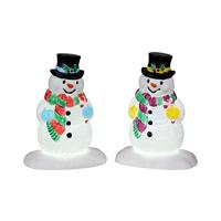 Lemax holly hat snowman verlichte kerstdorp accessoire 2022 - thumbnail