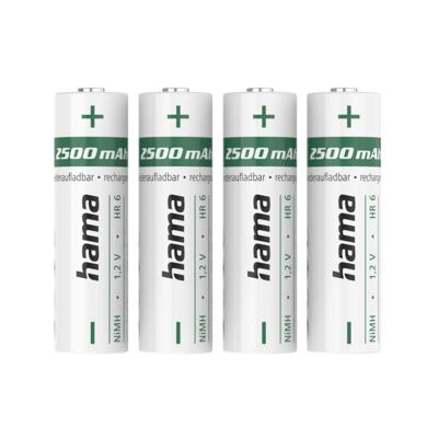 Hama NiMH-accu's AA Mignon 2500 MAh 1,2 V 4 Stuks Hama NiMH-accu's AA Mignon 2500 MAh 1,2 V 4 Stuks