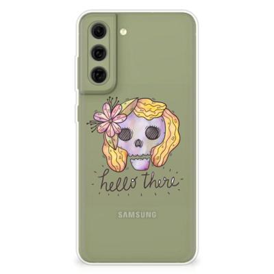 Silicone Back Case Samsung Galaxy S21FE Boho Skull Silicone Back Case Samsung Galaxy S21FE Boho Skull